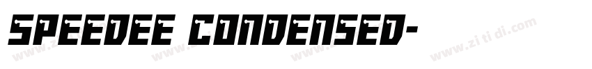 Speedee Condensed字体转换